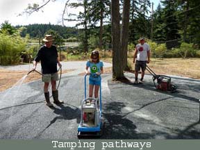 Tamping pathways